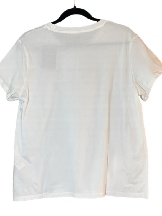 Levi’s White Logo Graphic Tee XL NWT Classic Red Batwing Cotton - Picture 3 of 9